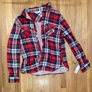 NWT Cotton plaid button down
